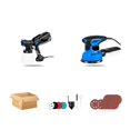 600W Electric Spray Gun/300W Random Orbital Sander Suit Household HVLP