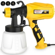 600W Paint Sprayer Gun, 900ml Electric Airless HVLP Paint Sprayer with 3 Nozzles for Inside Outside