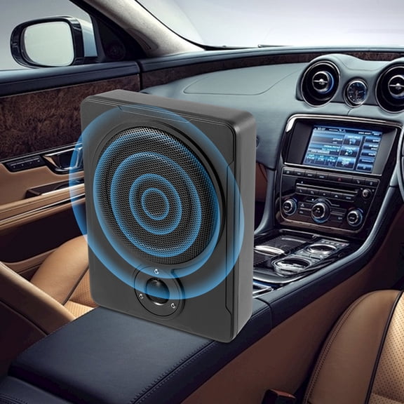 600W Peak Amplified and Loaded 8" Ported Under Seat Quick Bass Universal Subwoofer System, Under-Seat Active Subwoofer for Car Boat RV ATV