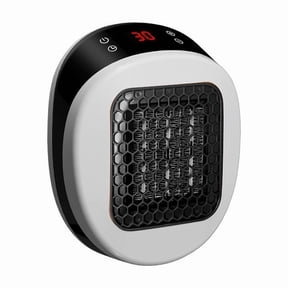 600W Plug In Heater, Small Wall Outlet Heater for Indoor Use, Remote, 12H Timer, ECO Mode, Overheat Protection, Fast and Safe Heat for Bathroom Office Bedroom Home, 2 Pack