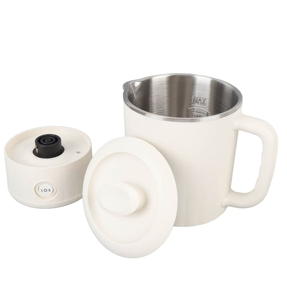 600W Portable Electric Kettle, 20.3 oz / 600ml Fast Heating Stainless Steel Travel Hot Water Boiler for Business Trips, Auto Shut-Off Protection
