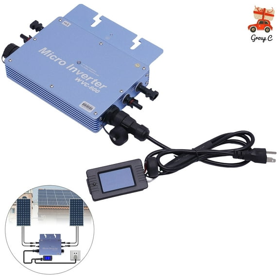 600W Solar Grid Tie Micro Inverter IP65 Waterproof MPPT Pure Sine Wave DC 54V PV Input AC 110V Output for Solar Panel