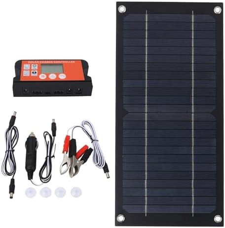 600W Solar Panel, Solar Panel Kit 100A Controller Solar Panel Kit with Extension Cable Battery Clip for RV, Camping, Outdoor$$Garden & Patio