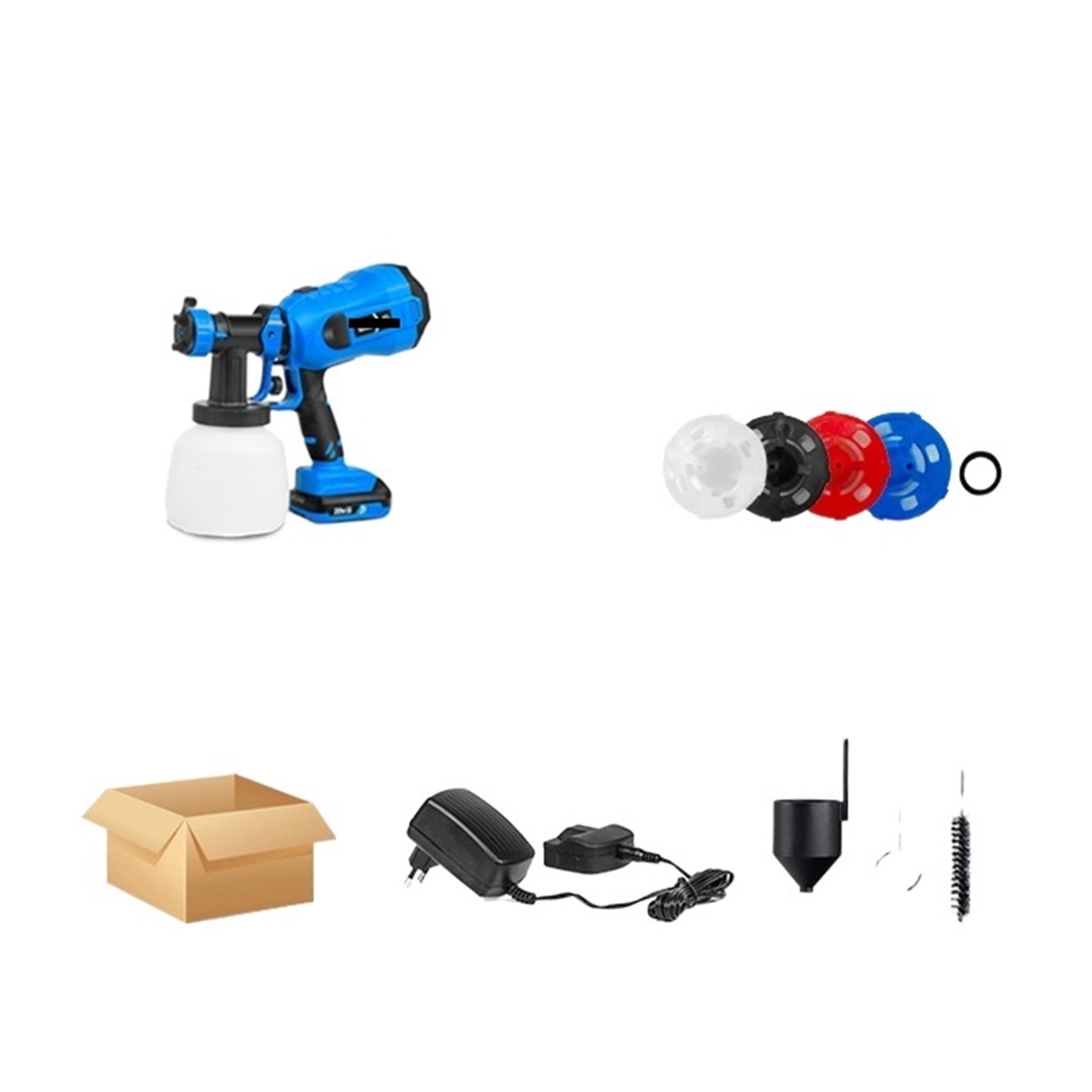 600W Spray Gun Paint Sprayer Electric 4 Nozzle Sizes HVLP Household