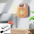 thumbnail image 1 of 600W Wall Outlet Space Heater with Remote,LED Display Small Plug in Electric Heater with Adjustable Thermostat and Timer for rv and Home Office Bathroom Indoor Use, 1 of 6