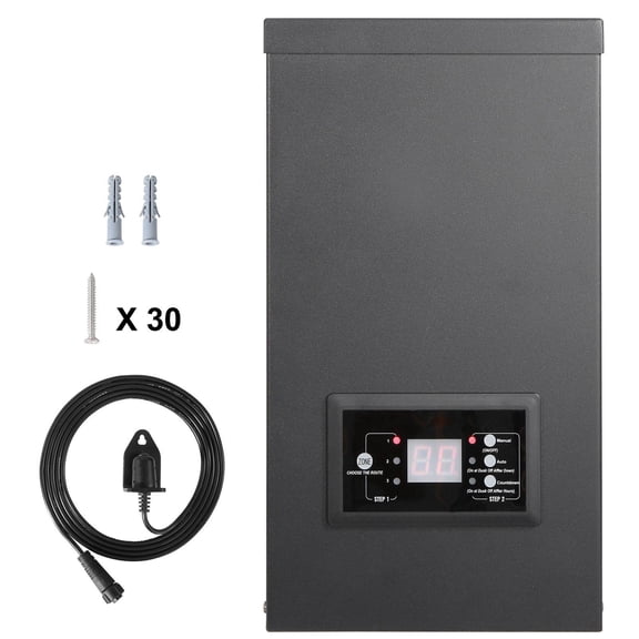 600W Weatherproof Outdoor Landscape Transformer with Timer and Photoelectric Sensor Converts 120V AC to 12V 14V AC for Spotlights Path Pool Lighting ETL Certified