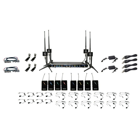VocoPro BOOST-PLAY-8 Long Range Digital Wireless Bodypack Microphone System