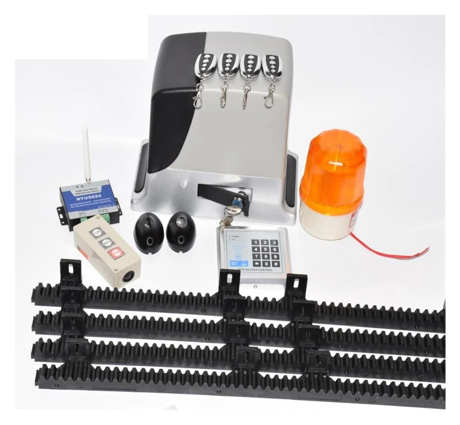 600kg Automatic Electric GSM Sliding Gate Opener Motor Complete Kit 4m