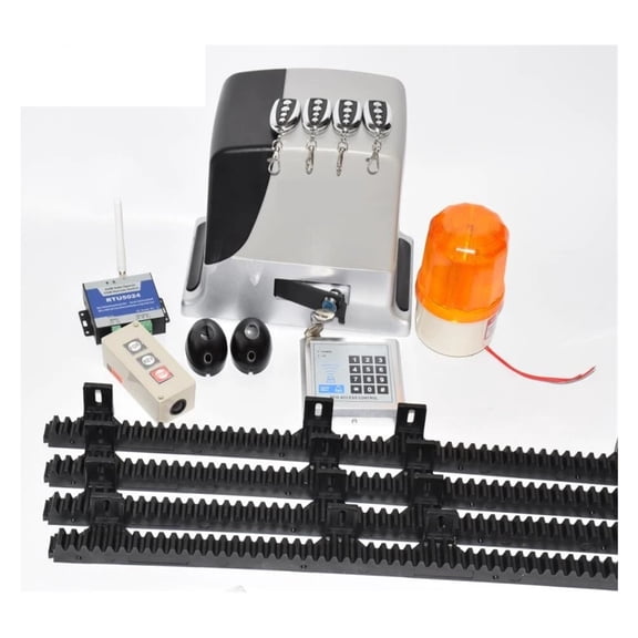 600kg Automatic Electric GSM Sliding Gate Opener Motor Complete Kit 4m 5m 6m Racks With Photocell Lamp Button Keypad