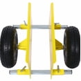 thumbnail image 1 of 600lb Panel Dolly 10in Pneumatic Wheels Yellow Heavy Load, 1 of 7