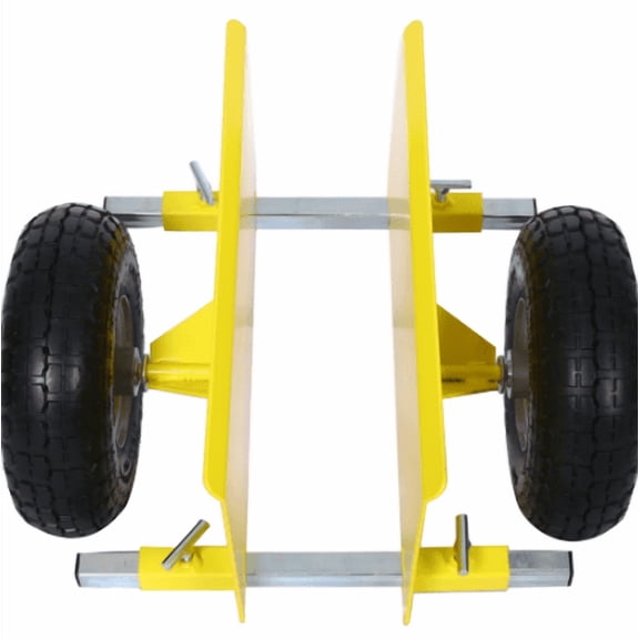 600lb Panel Dolly 10in Pneumatic Wheels Yellow Heavy Load
