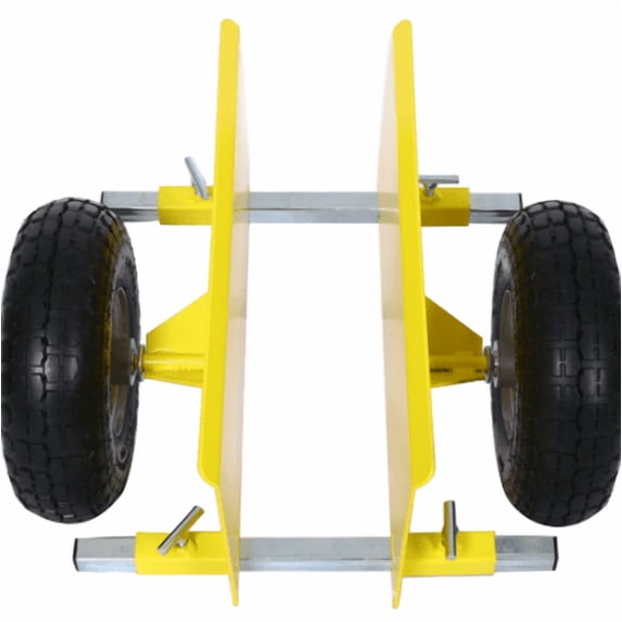 600lb Panel Dolly 10in Pneumatic Wheels Yellow Heavy Load