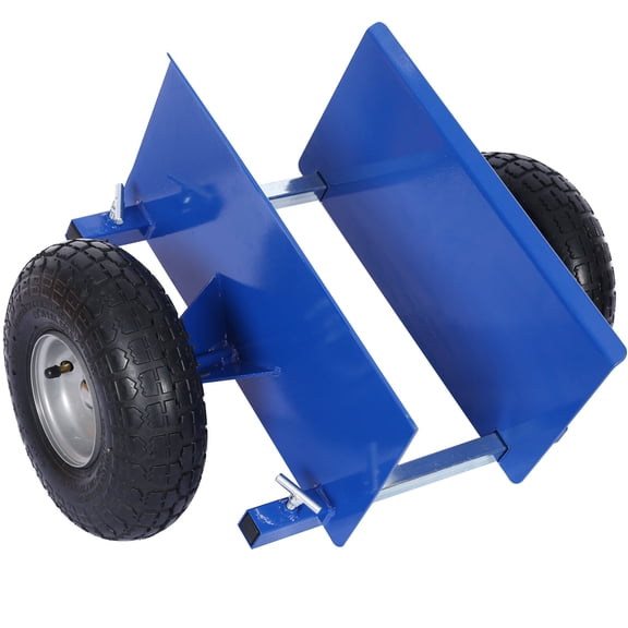 600lb Panel Dolly with 10in. Pneumatic Wheels, Adjustable Clamp for Moving Doors and Panels, Heavy Duty Metal Blue