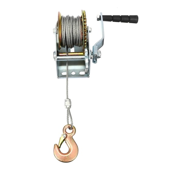600lbs 8M Manual Hand Winch Caravan Strap Length Marine Pull Boat Trailer For Cars, Home Improvement, Cargo Handling