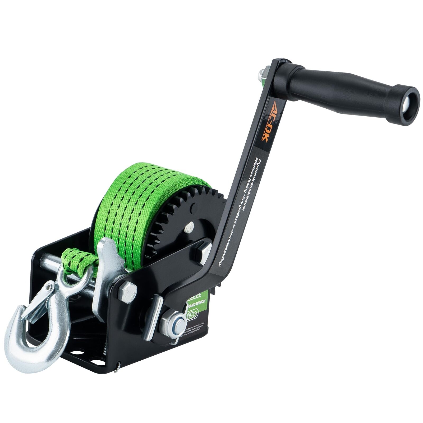 600LBS Hand Winch For Boat Trailer & ATV – Heavy Duty Hand Crank Winch With Safety Lock, Galvanized Frame