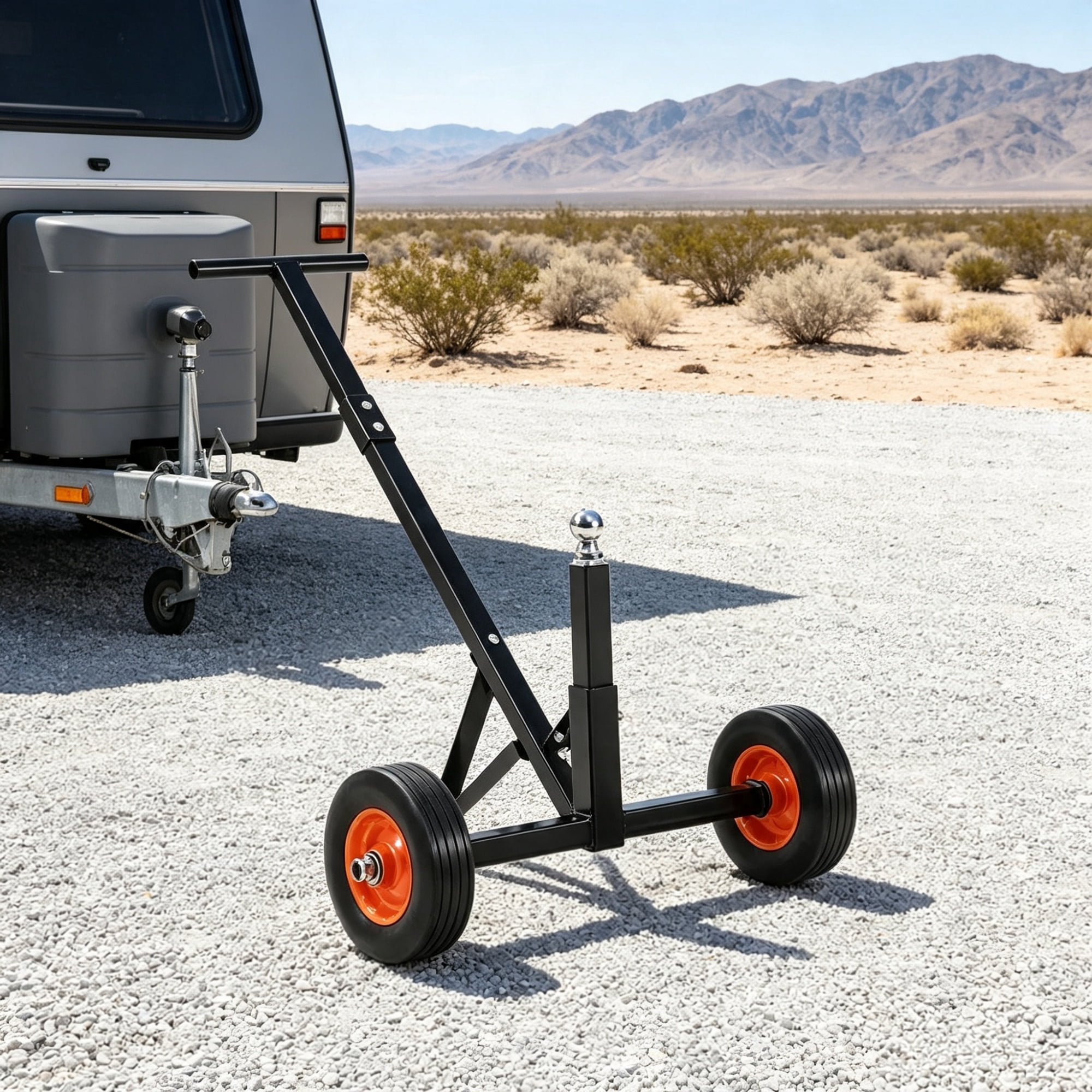 600lbs Trailer Dolly, with 1-7/8 in Hitch Ball & 10 in Solid Tires for RV & Boat