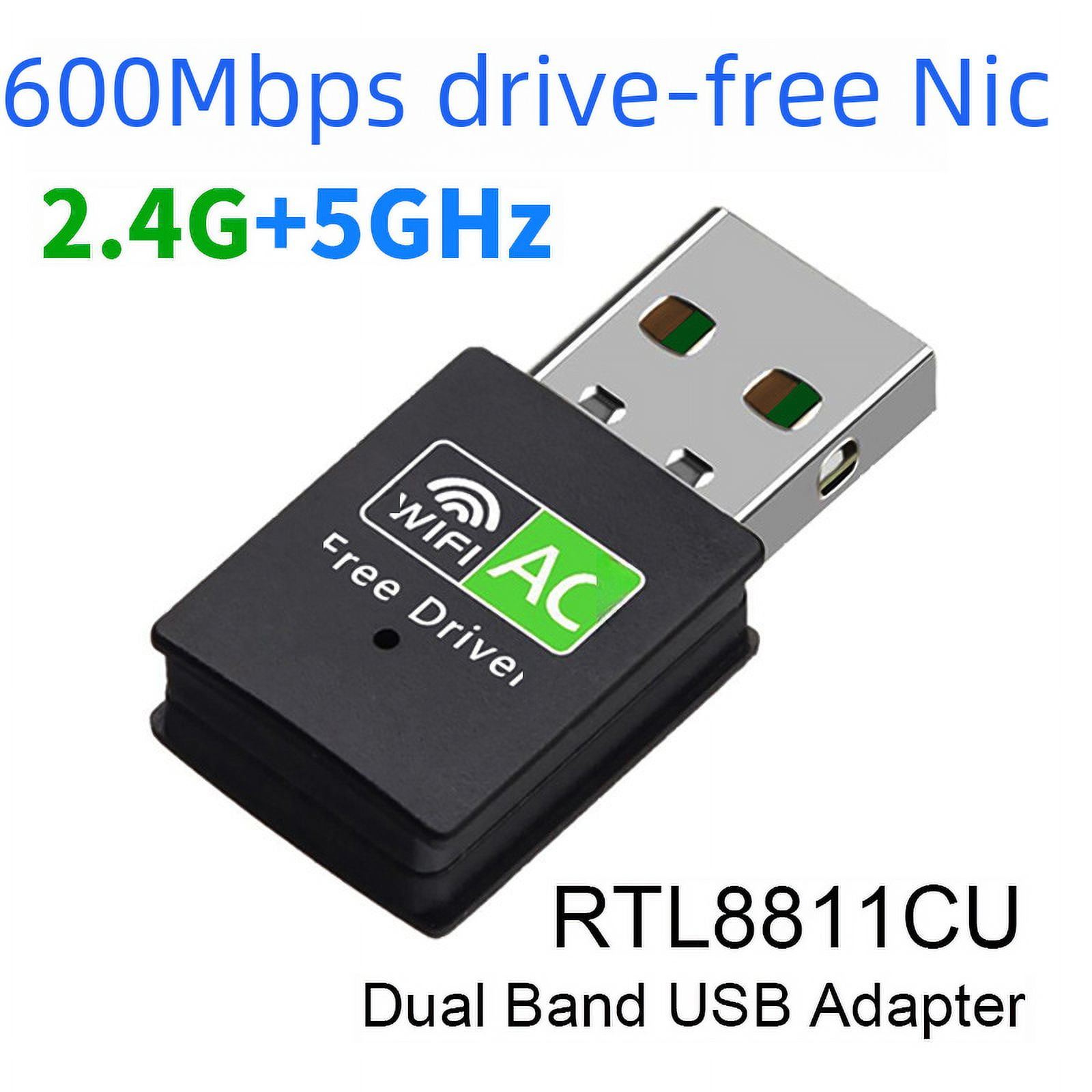 600m drive-free USB wireless network card 5G dual-frequency desktop ...