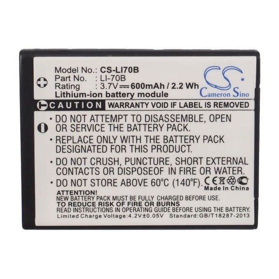 600mAh Olympus Li-70B Battery for X-940 VG-110 FE-4020 VG-130 FE-4040 VG-140 VG-120