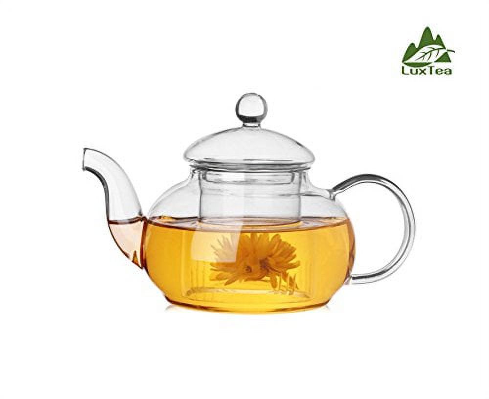 600ml / 21oz Borosilicate Teapot Scented Tea Infuser Heat Resistant Teapot Set For Tea Display, Scented Tea, etc - image 1 of 4