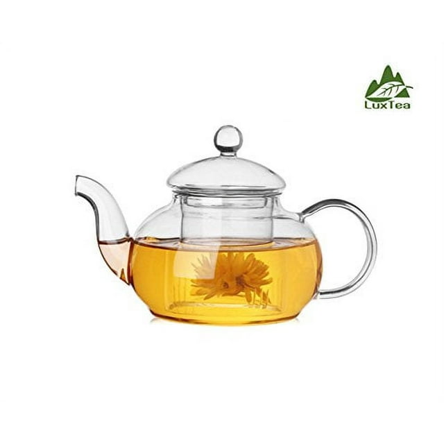 600ml / 21oz Borosilicate Teapot Scented Tea Infuser Heat Resistant Teapot Set For Tea Display, Scented Tea, etc