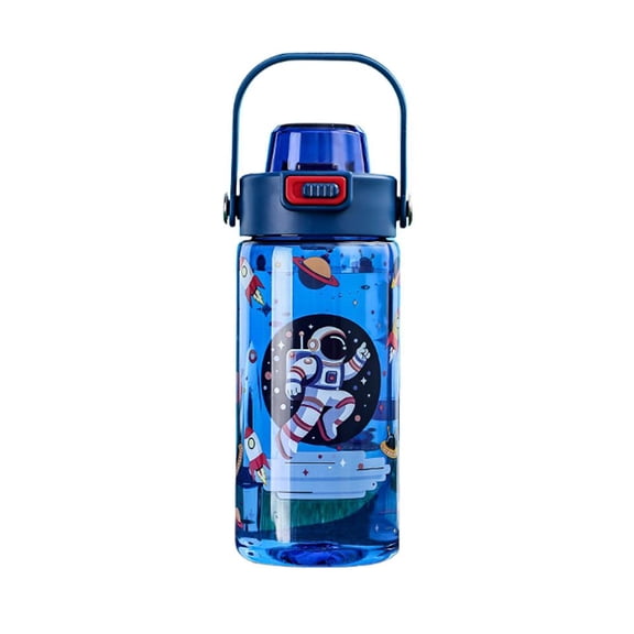 600ml Cartoon Children's Plastic Straw Cup Summer Student Straw Cup