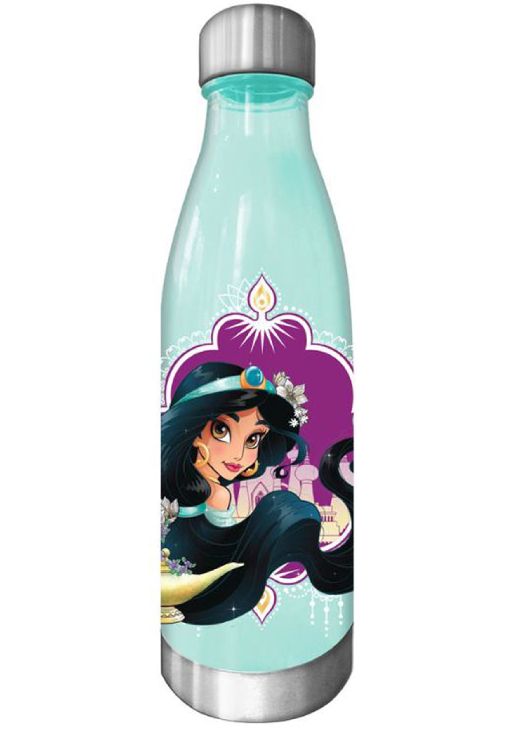 Poof Drink Your Water Aladdin and Jasmine Timeline Water Bottle Tracker/  Disney Princess Water Bottle Tracker/ Maars Widemouth Water Bottle 