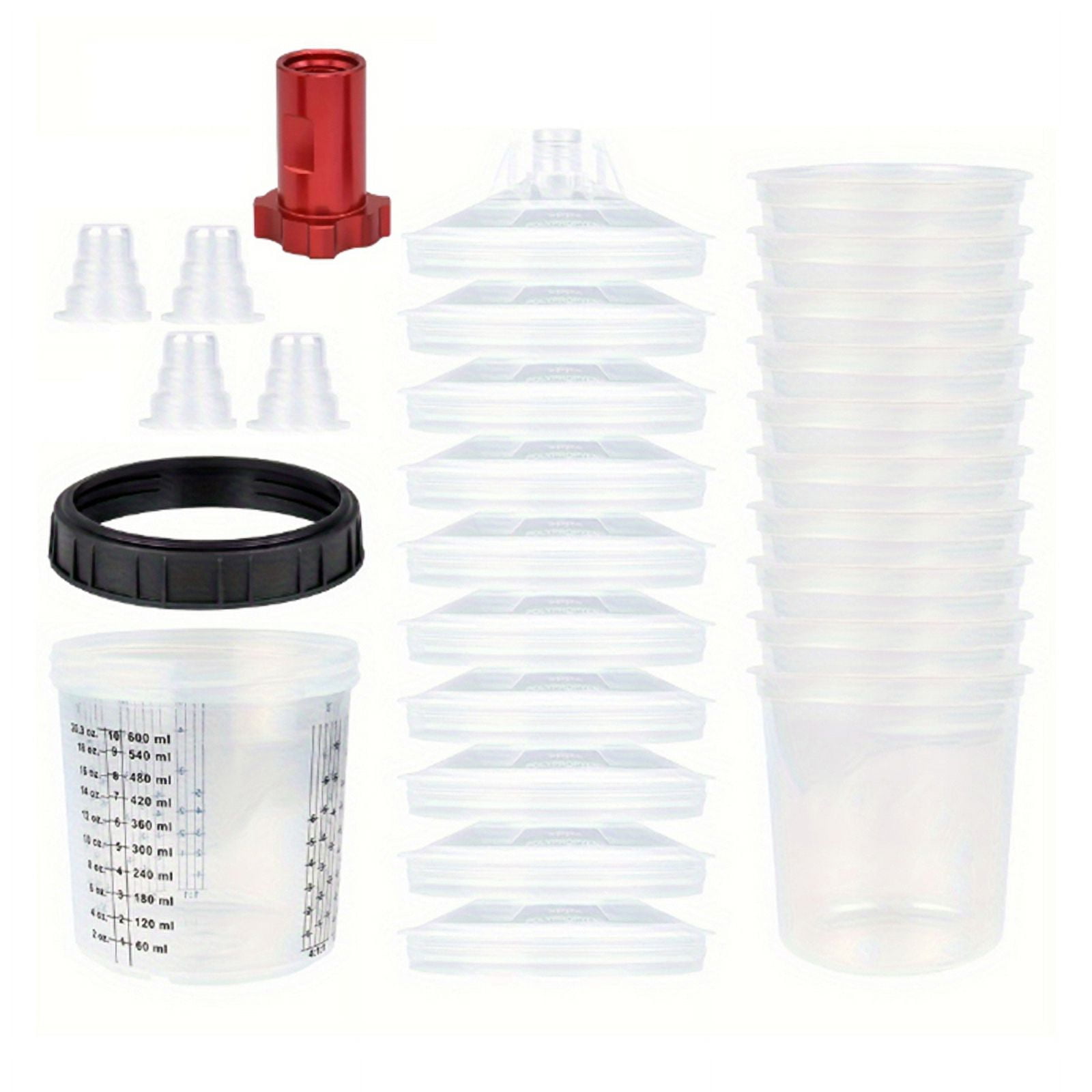 600ml Disposable Paint Cup with Connector Sprayer Cup Paint Mixing Cup