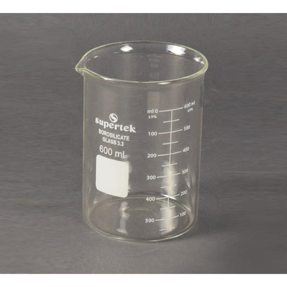 600ml Glass Beaker By Supertek Scientific