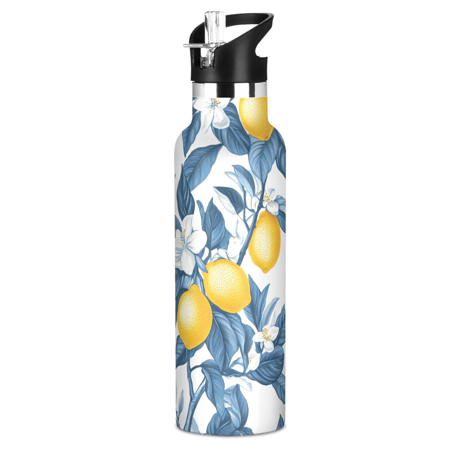600ml Kids Water Bottle, Stainless Steel Insulated Tumbler with Straw ...