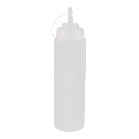 600ml Kitchen Clear Plastic Squeeze Bottles Condiment Ketchup Mustard Oil Salt