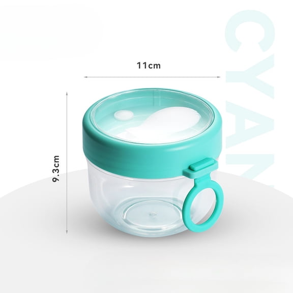 600ml Oatmeal Cup Airtight Lid Thickened with Spoon Food Storage Portable Overnight Yogurt Milk Salad Breakfast Jar