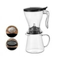 thumbnail image 1 of 600ml Pour Over Coffee Dripper Cold and Heat Resistant Removable Coffee Filter Hand-brewed Espresso Pot Infuser Loose Leaf Tea (Black-Cup-pot), 1 of 7
