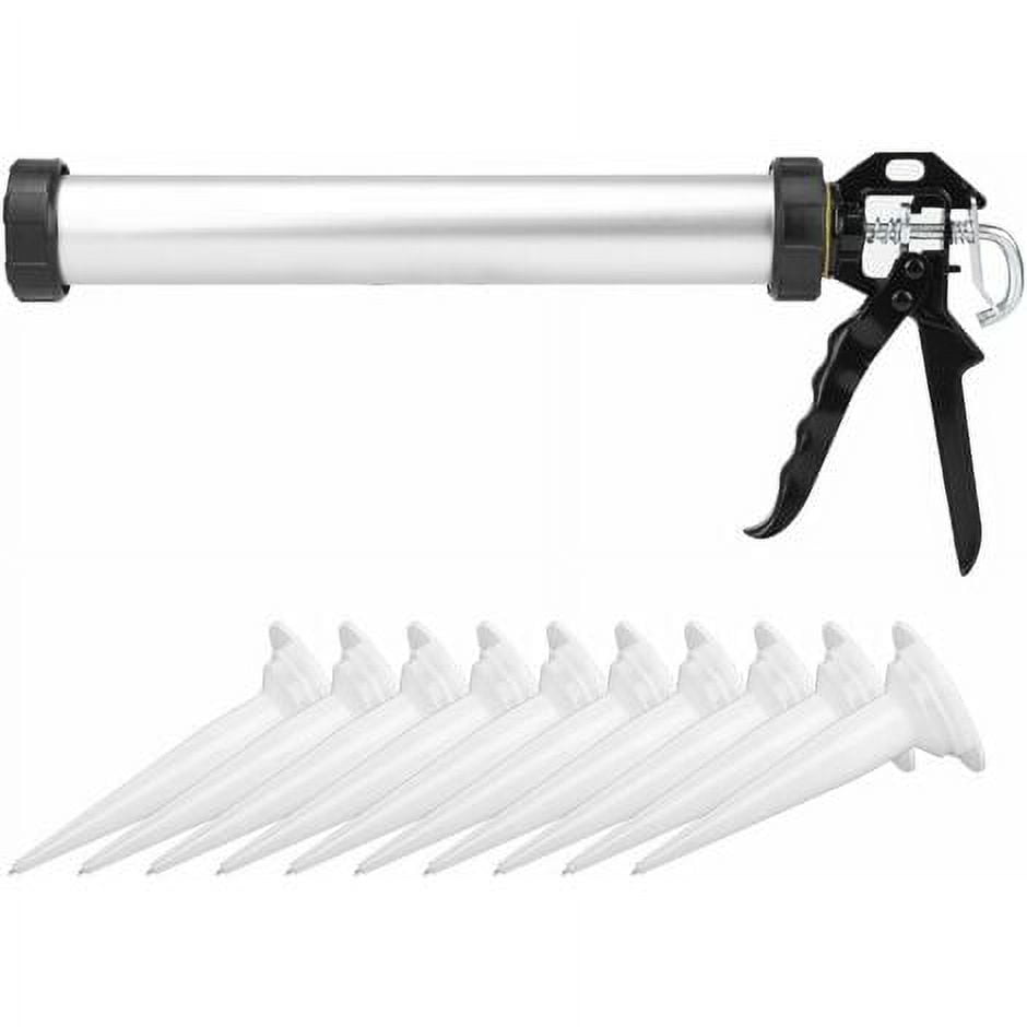 600ml Silicone Caulking Gun with 10 Nozzles Blossomir