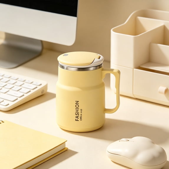 600ml Stainless Steel Insulated Mug With Tea Infuser And Lid For Office Coffee Tea