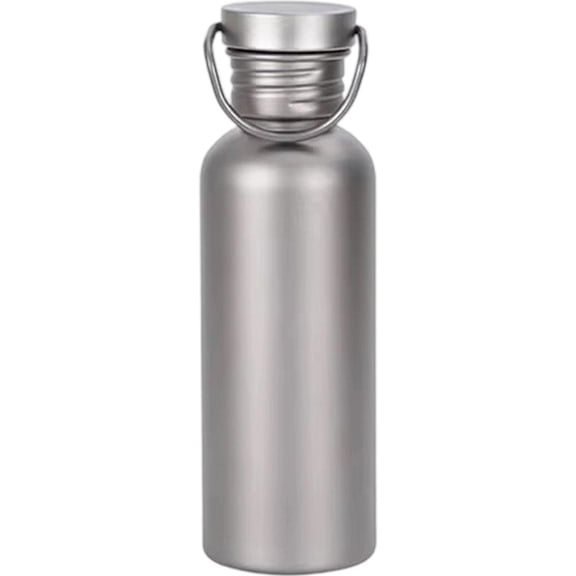 600ml Titanium Water Bottle with Lid, Water Bottle with Cup Sleeve Outdoor Camping Sports Bottle Tourism Cycling Hiking Camping Water Bottle
