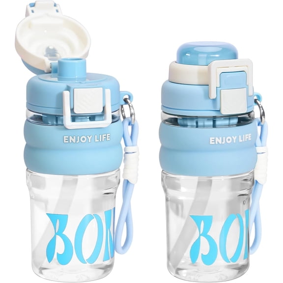 600ml Tritan Water Bottle, Leak-Proof with Straw, BPA-Free for Sports