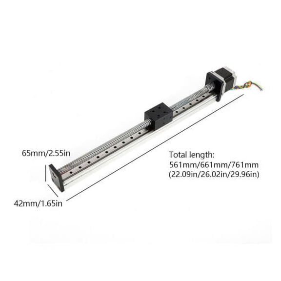 600mm CNC Linear Ball Screw Rail Guide Slide Linear Stage Actuator Nema23 Motor