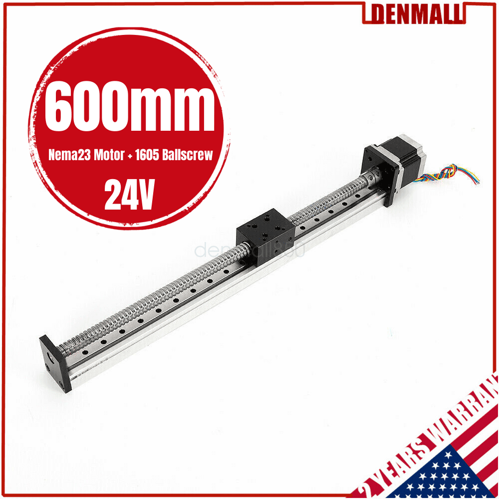 600mm CNC Linear Guide Rail Slide Stage Actuator Ball Screw Stroke Nema ...