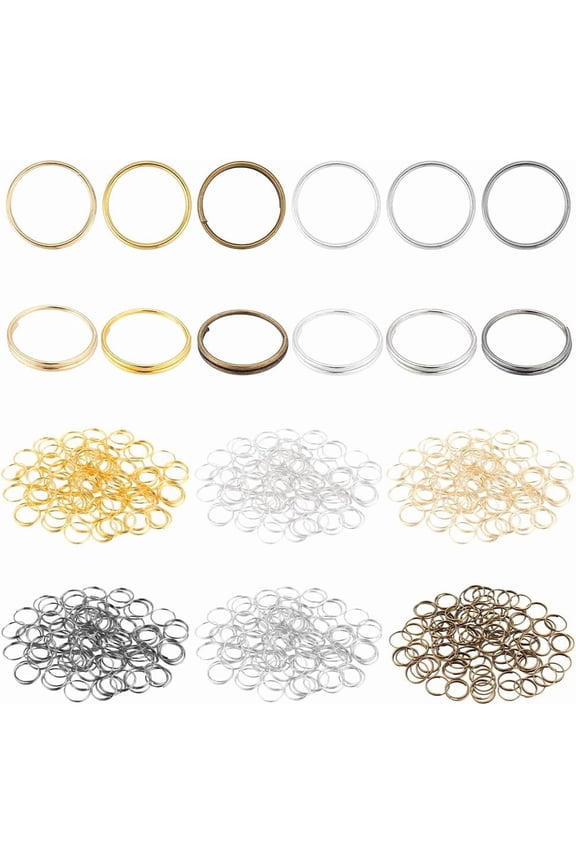 600pcs 12mm 6 Colors Split Rings Double Loop Iron Split Rings Round Key Rings Bulk