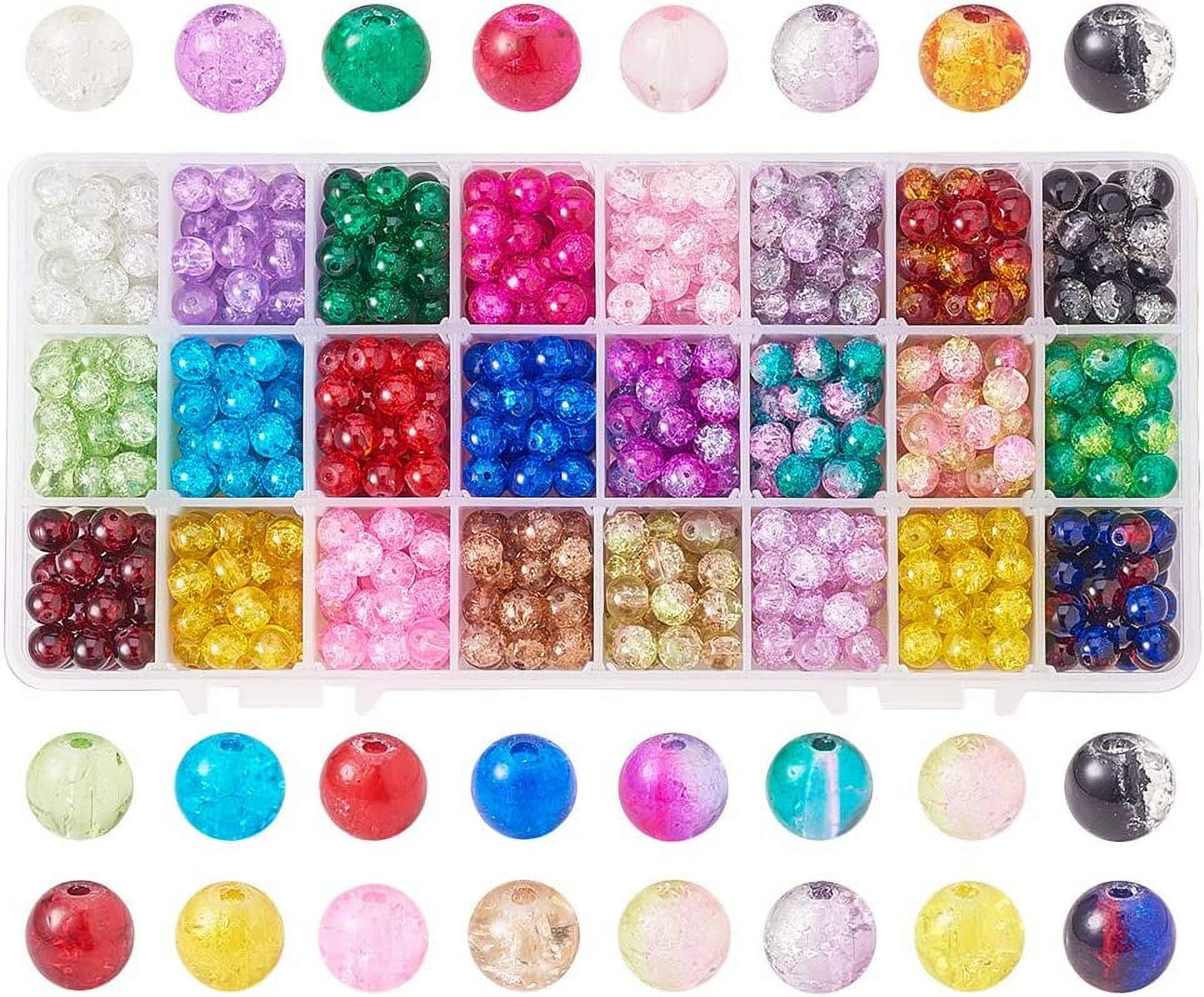 1000pcs 10 Color Crackle Glass Beads 4mm Lampwork Handcrafted