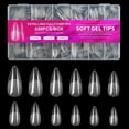 thumbnail image 1 of BAKER DEPOT Acrylic Nail Tips, Medium Almond Clear Fake Nails, Full Cover for Extension Manicure, 600pcs, 1 of 7