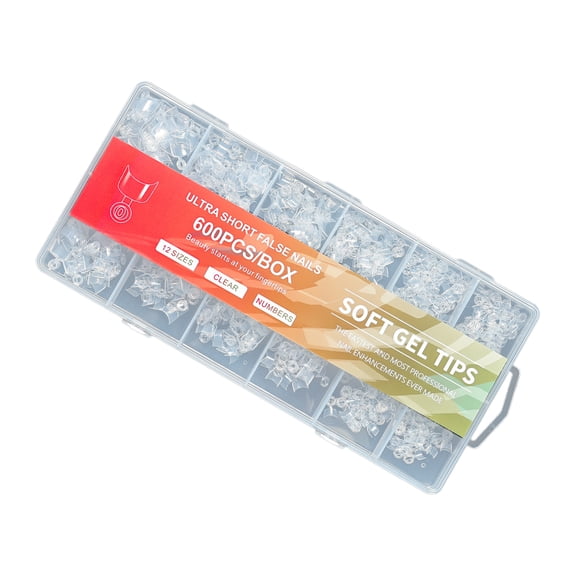 600pcs Short Half Covers Nails Tips Offering A Natural Look And EasyTrimming For Stylish Nails Manicure Nails Decors