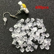 SIXISIX 600pcs Silicone Earring Backs,Hypoallergenic Earring Backs，4mm Silicone Earring Backs, Clear Earring Backs Replacement, Pierced Earring Backs-(Floral Shape）