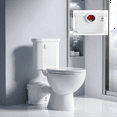 thumbnail image 1 of 600watt Macerating Toilet with Pump, Upflush Toilet for Basement with 4water Inlets Connect Kitchen Sink Bathroom Included Macerator Pump, Water Tank, Toilet Bowl, Toilet Seat, Extension Pipe, 1 of 8