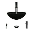 thumbnail image 1 of MR Direct 601 Black Vessel Sink Ensemble with an Antique Bronze finish 721 faucet, pop-up drain, and sink ring., 1 of 8