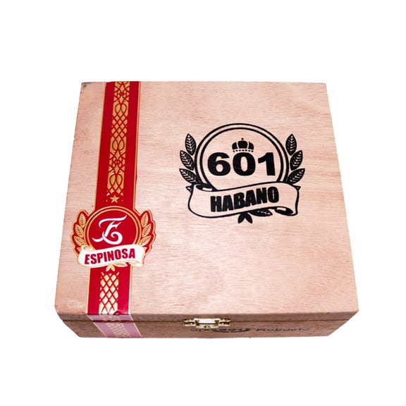 601 Robusto Habano Empty Wood Cigar Box 6.25" x 6" x 2.5"