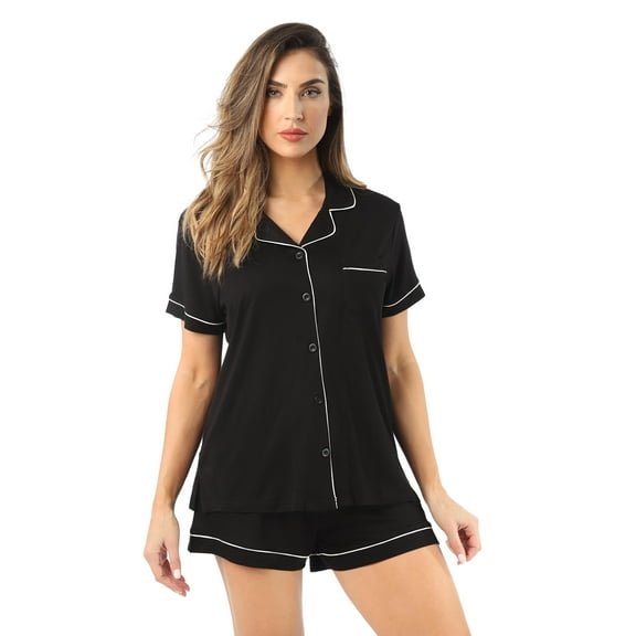 601098-BLK-3X #FollowMe Shorts Set for Women