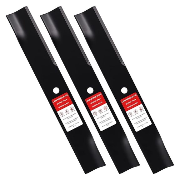 601124 54 inch Mower Blades Compatible with Hustlerr Raptor Sd, 3 Pack Lawnmower Blades Replace 797704, 601013, 602416, 797696, 797712