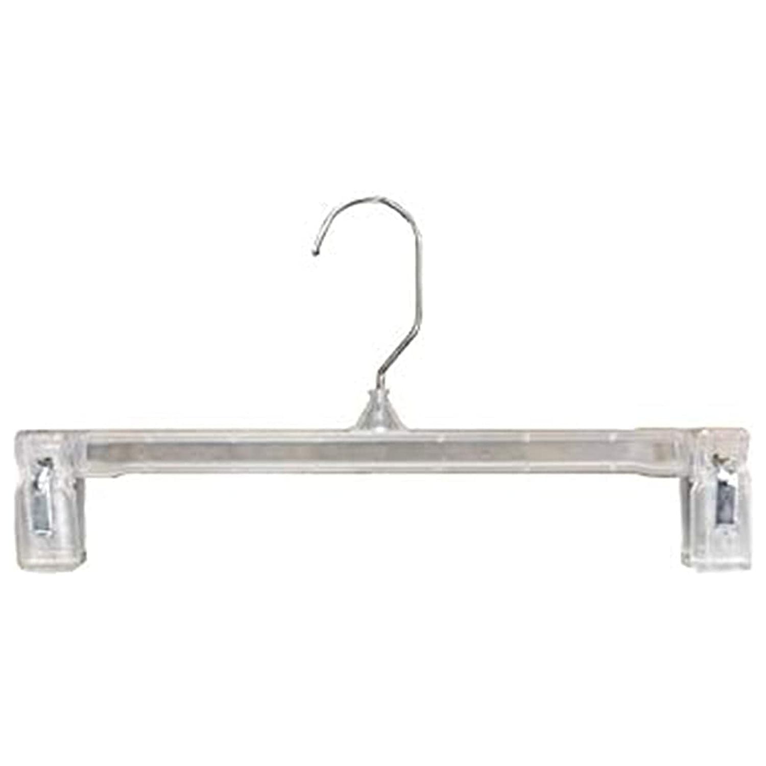 6012 Plastic Skirt/Pant Hanger with Pinch Grips, Metal Swivel Hook, 12