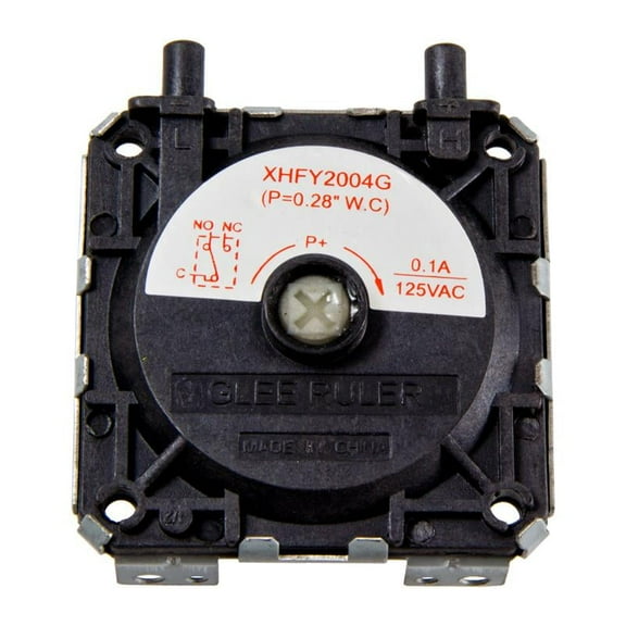 60147 Pressure Switch Glee Ruler XHFY2004G 28" WC Specific MHU/HSU Furnaces